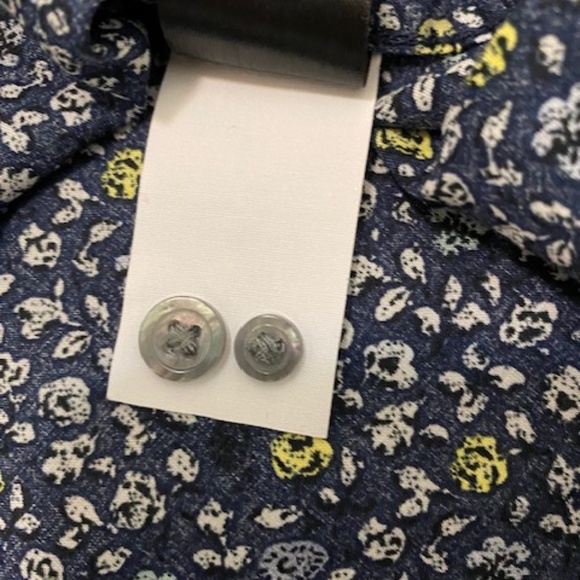 John Varvatos Blue Floral Cotton Button Up Shirt Size L - Picture 9 of 9
